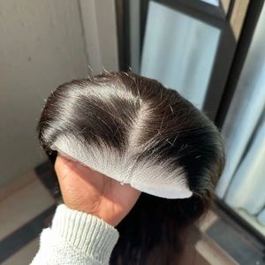 36 Inch Bone Straight Pre Plucked Peruvian 13x6 Transparent HD Lace Front Wig